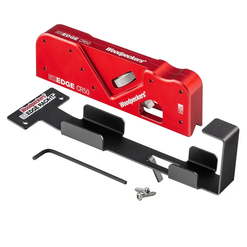 Woodpeckers EZECHM-21 EZ Edge Corner Plane, 45 Degree Chamfer Blade Plus Rack-It