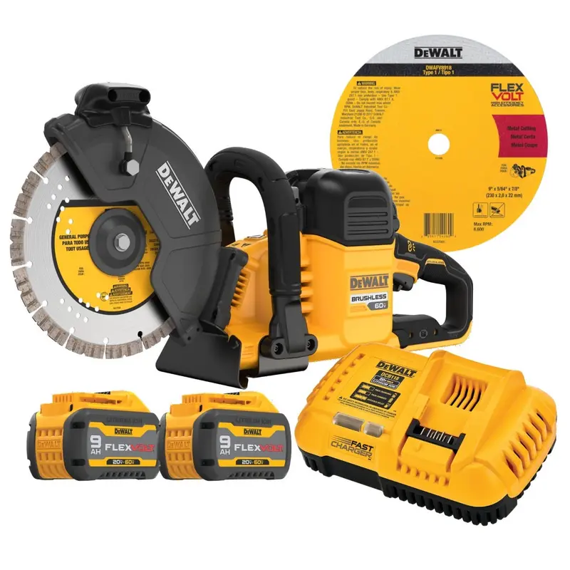 DeWalt DCS692X2 FLEXVOLT 60V MAX Brushless 9" Cut-off Saw 9.0Ah Kit