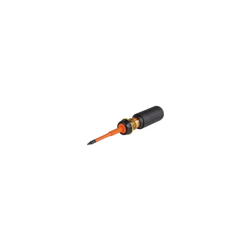 Klein Tools 32287 Flip-Blade Insulated Screwdriver, 2-in-1, Square Bit #1 and #2