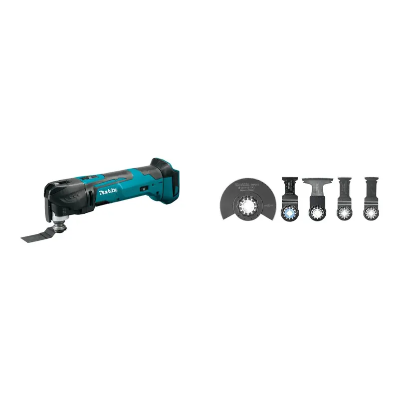 Makita Makita XMT03Z 18V LXT Cordless Multi-Tool with 5-Piece Starlock Oscillating Blade Set (Bare Tool)