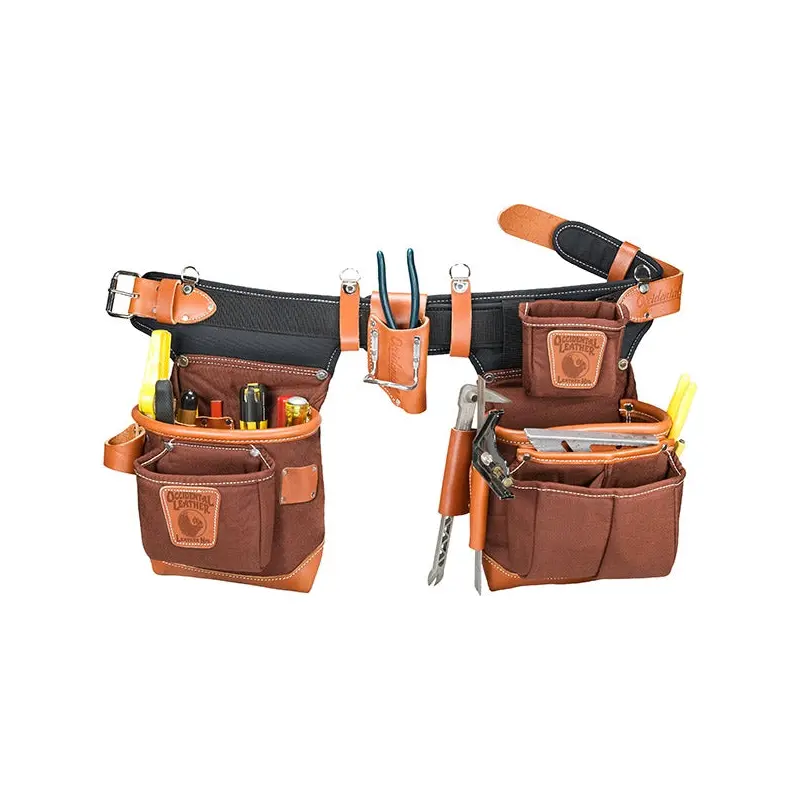 Occidental Leather 9855LH Left Handed Adjust-to-Fit Fatlip Tool Bag Set, Cafe