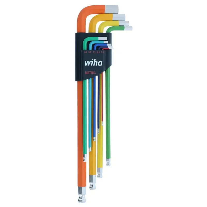Wiha 66980 9-Piece Ball End Color Coded Metric Hex L-Key Set