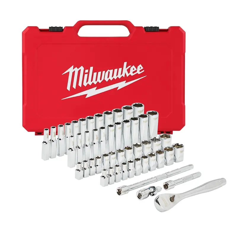Milwaukee 48-22-9004 1/4"-Drive 50-Piece SAE / Metric Ratchet & Socket Set