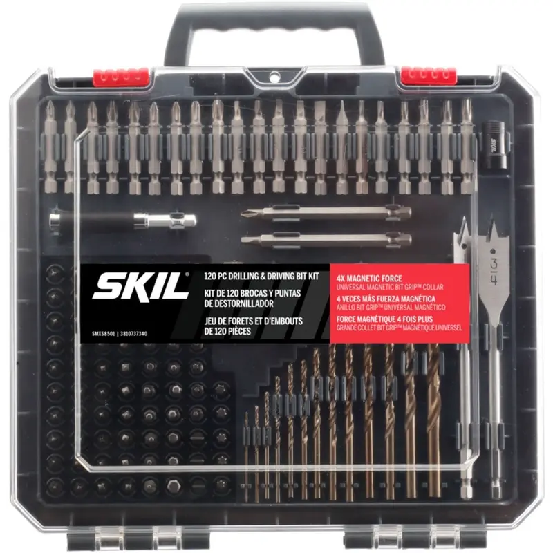 SKIL SMXS8501 120pc Drilling and Screw Driving Kit with Bit Grip