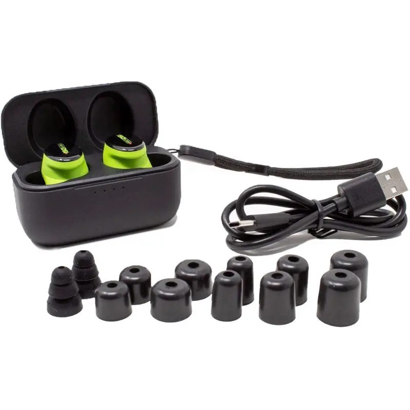 ISOtunes IT-15 FREE Aware True Wireless Bluetooth Earbuds - Safety Green, Ambient Listening Technology