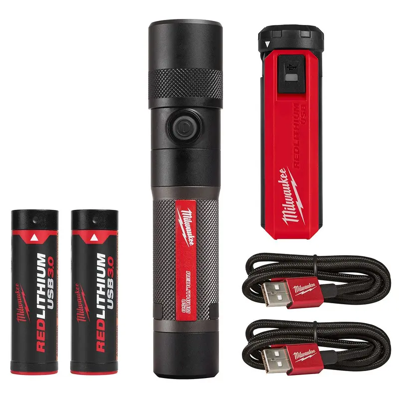 Milwaukee REDLITHIUM USB 1,100-Lumen Flashlight and Portable Power Source Kit
