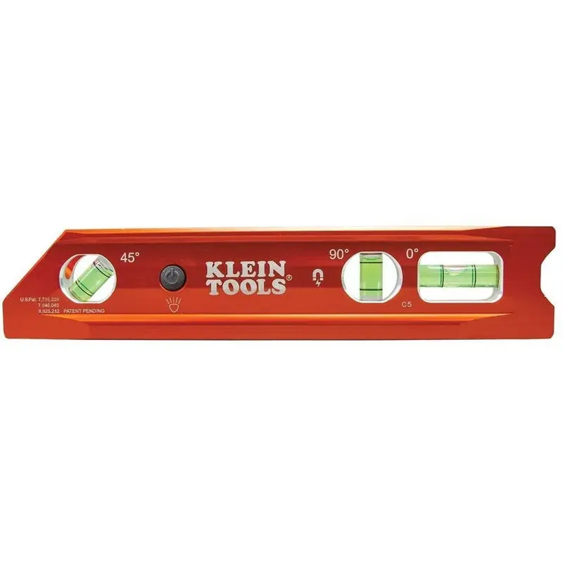 Klein 935RBLT Lighted Torpedo Billet Level, Rare Earth Magnet