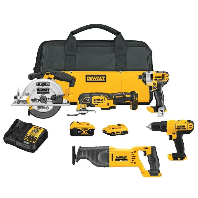 DeWALT DCK551D1M1 20V MAX Contractor's Cordless 5-Tool Combo Kit
