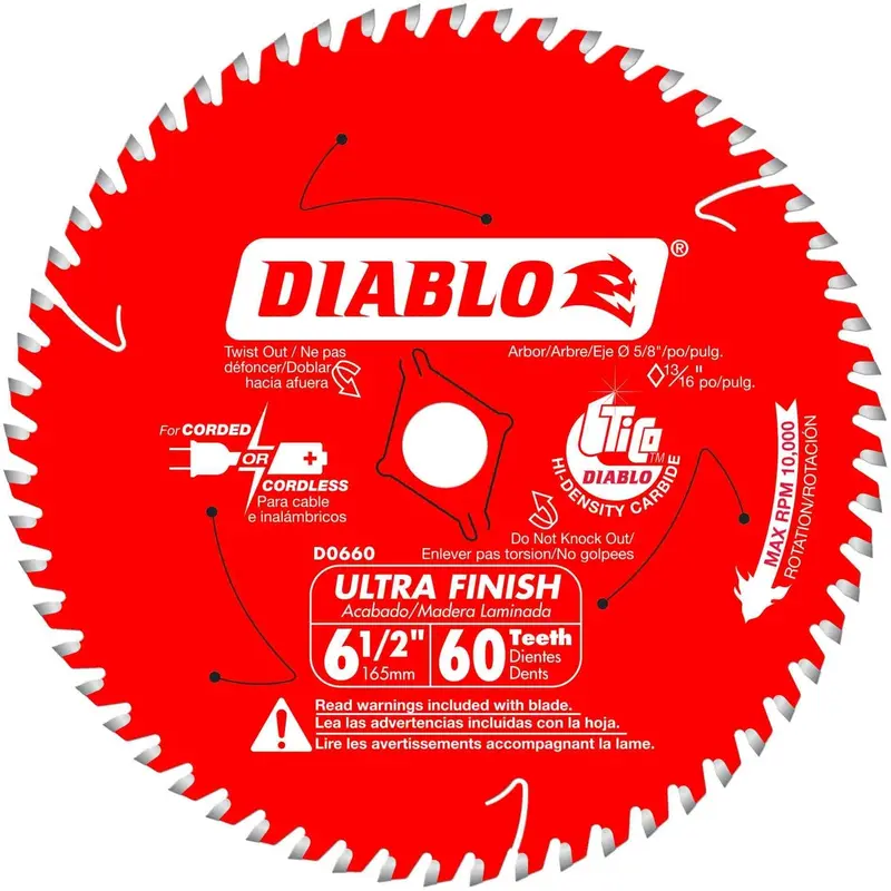 Diablo D0660A 6-1/2 in. x 60-Tooth  Ultra Finish Saw Blade
