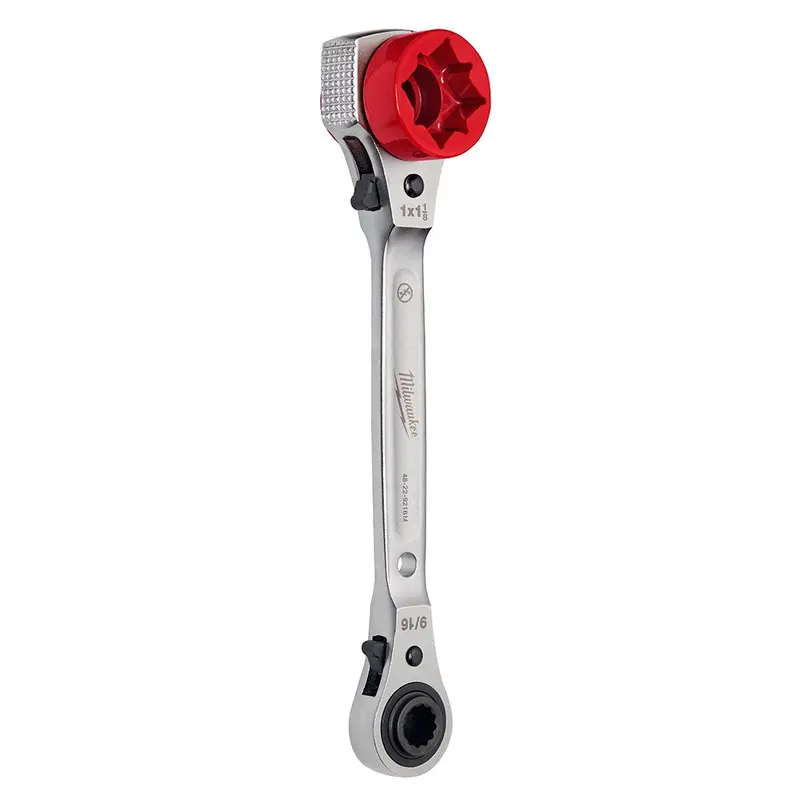 Milwaukee 48-22-9216M Lineman's 5-in-1 Racheting Wrench with Milled Face