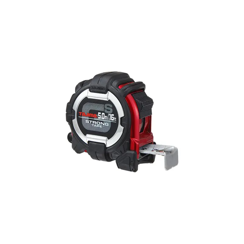 Tajima GS-C16/5mBW GS-Lock, 16-ft./5m x 1-in. Strong Tape and Hook Tape Measure With Compatible Clip