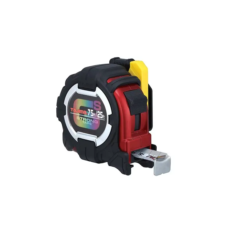 Tajima GSSF-25/7.5mBW GS-Lock With Safety Belt Holder Standard and Metric Scale 25-ft. 75m Tape Measure