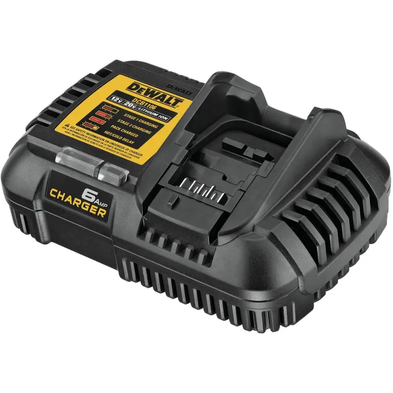 DeWalt DCB1106 6-Amp Fast Charger for 12V/20V/FlexVOLT Batteries
