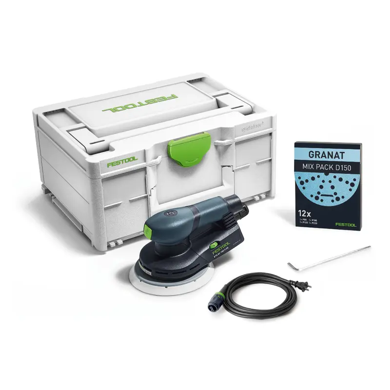 Festool 576326 ETS EC 150/3 EQ 150mm (6") Compact Brushless Finish Sander w/ Systainer3