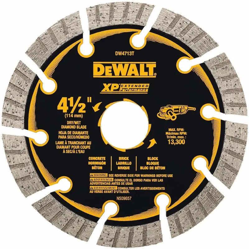 DeWalt DW4713-Tooth 4-1/2 in. XP Turbo Segmented Diamond Blade