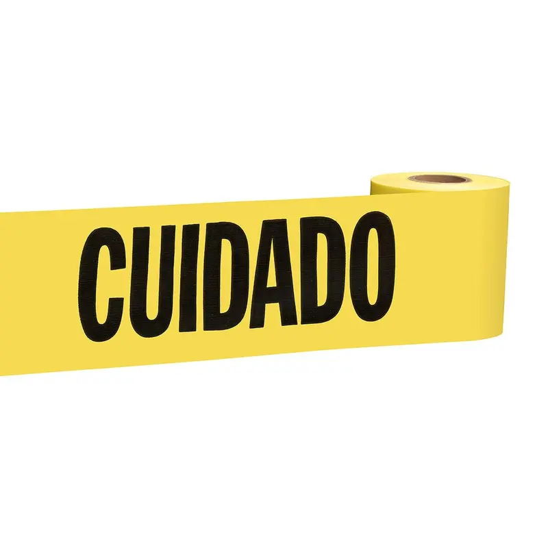 Empire 77-0201 200-Foot Yellow Barricade Tape - CAUTION/CUIDADO