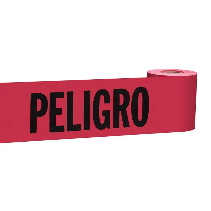 Empire 77-0204 200-Foot Red Barricade Tape - Danger/Peligro