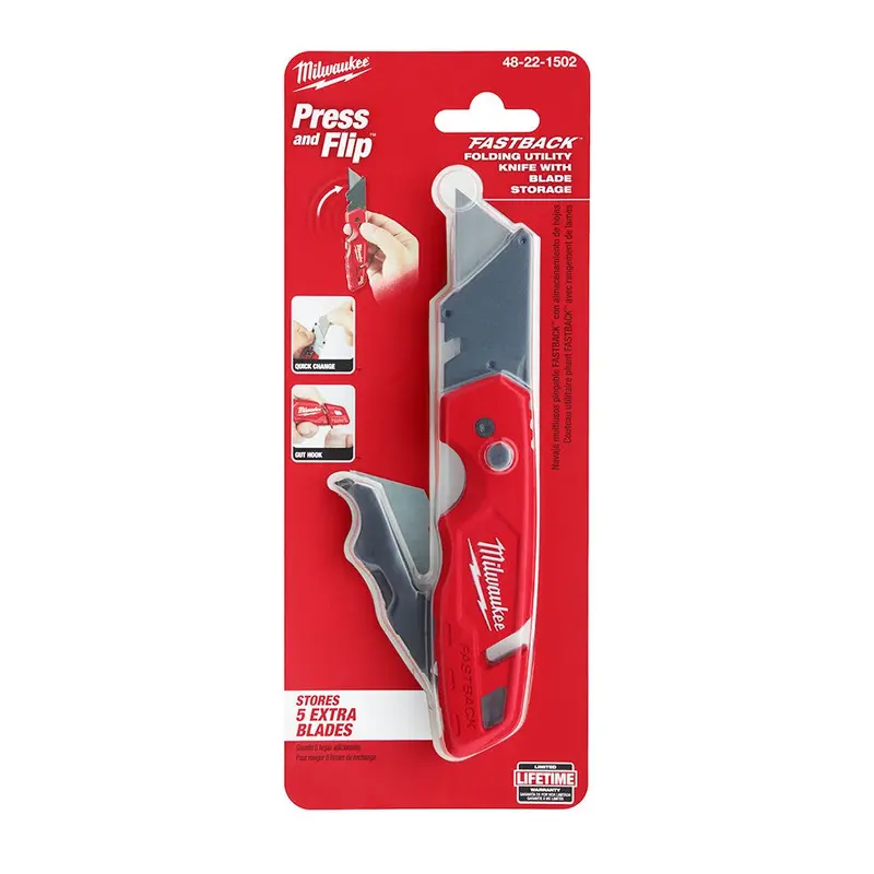 Milwaukee 48-22-1502 Fastback Folding Utility Knife W/ Blade Storage
