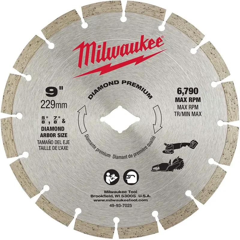Milwaukee 49-93-7025 Diamond Premium Segmented 9 in. Blade