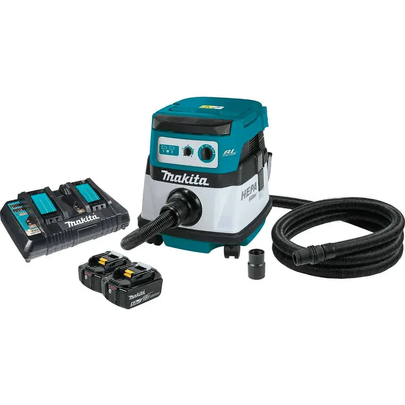 Makita XCV07PTX 18V X2 LXT (36V) Brushless Cordless 2.1 Gallon HEPA Filter Dry Dust Extractor 5.0Ah Kit