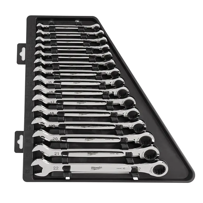 Milwaukee 48-22-9516 15-Piece Ratcheting Combination Metric Wrench Set