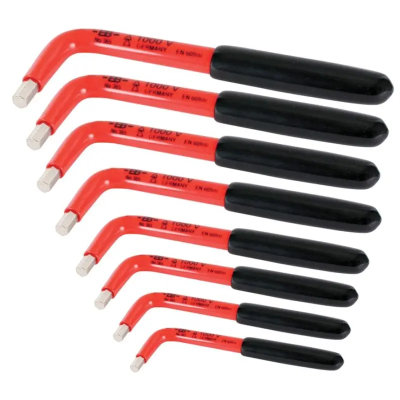 Wiha 13690 Insulated Inch Hex L-Key 8 Piece Set
