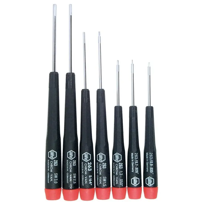 Wiha 26390 Precision Hex Metric Screwdrivers 7 Piece Set