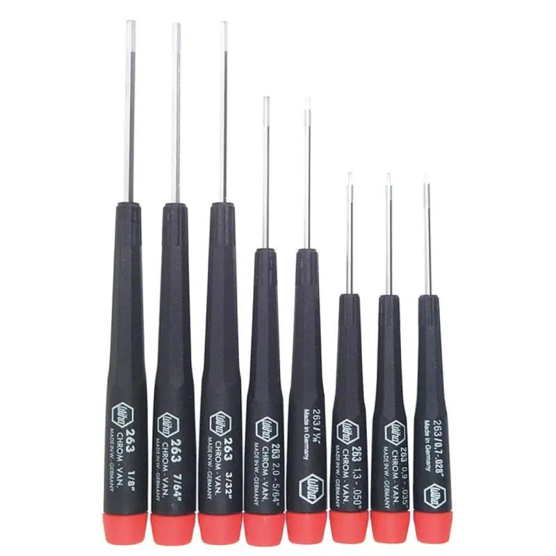 Wiha 26391 Precision Hex Inch Screwdrivers 8 Piece Set