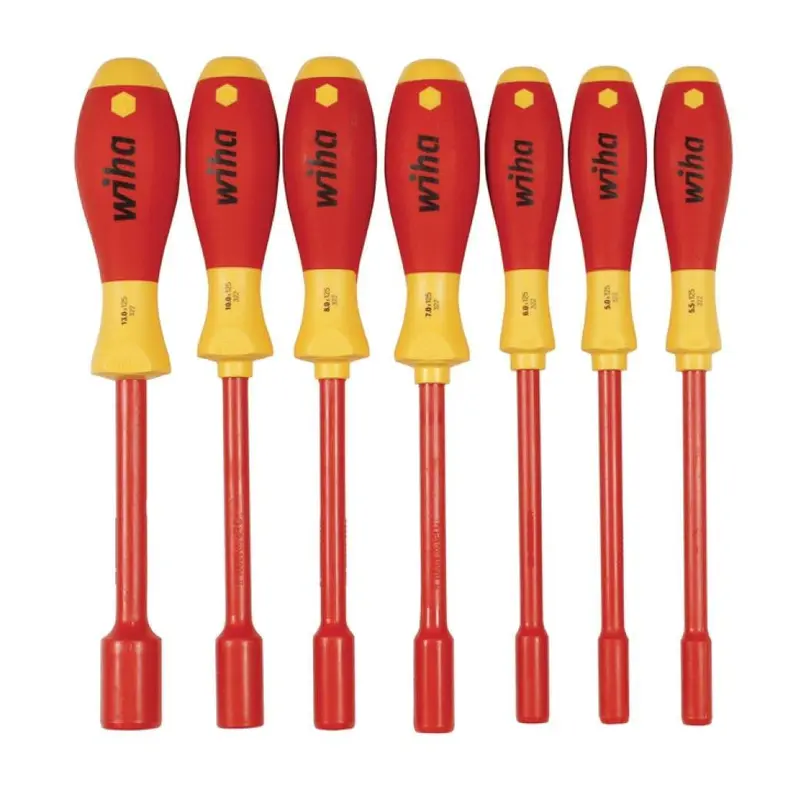 Wiha 32293 Insulated Nut Driver 7 Piece Metric Set