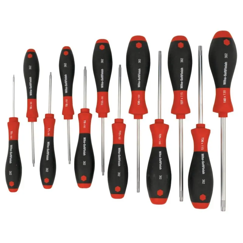 Wiha 36267 SoftFinish Torx Screwdriver 12 Piece Set T5-T40
