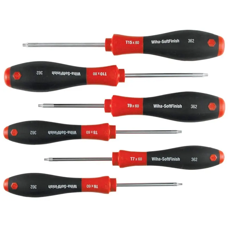 Wiha 36291 SoftFinish Torx Screwdriver 6 Piece Set T6-T15