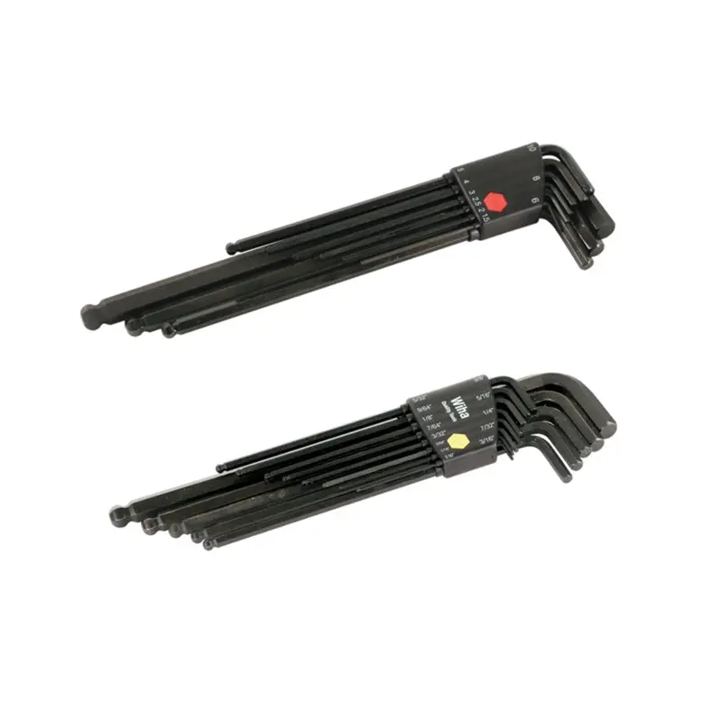 Wiha 36995 22-Piece Ball End Long Arm Hex L-Key Set, Metric/Inch
