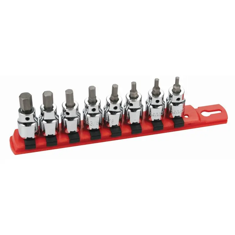 Wiha 71392 Hex Inch Bit Socket 3/8" Square Drive 8 Piece Set