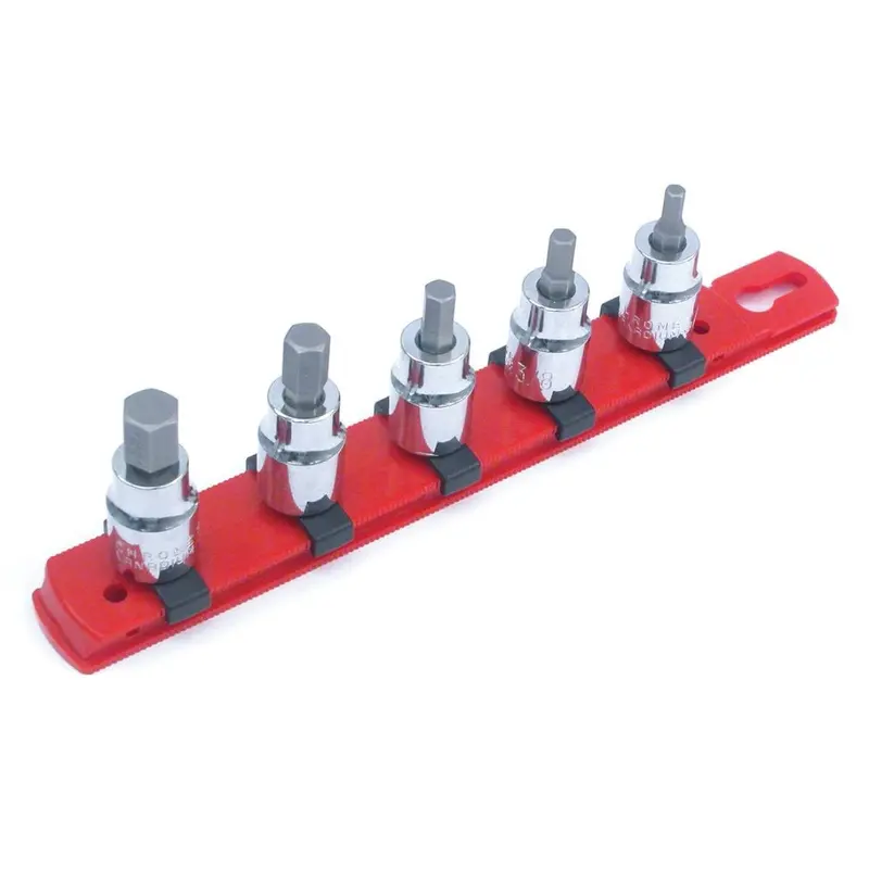 Wiha 71393 Hex Inch Bit Socket 3/8" Square Drive 5 Piece Set