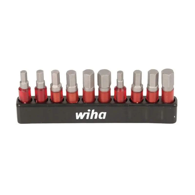 Wiha 76876 Terminator Impact Insert Hex Bits Inch/Metric 10-Piece Set