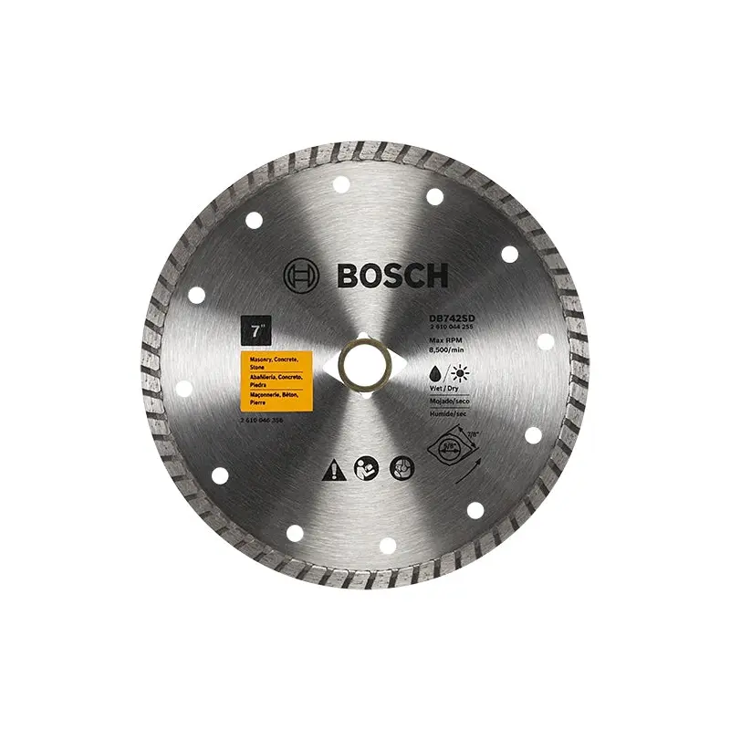 Bosch DB742SD 7-Inch Standard Turbo Rim Diamond Blade with DKO for Smooth Cuts