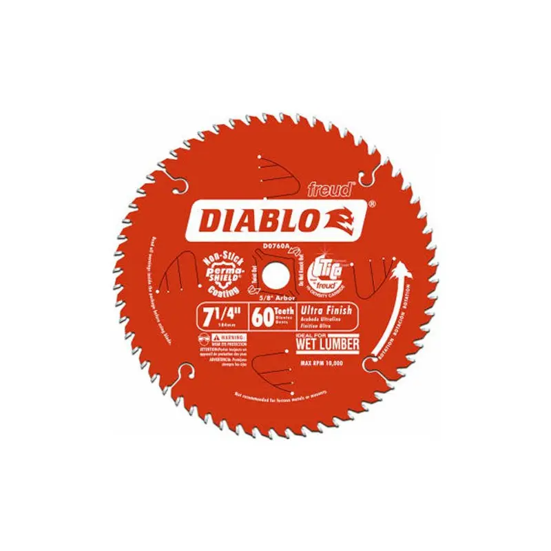 Diablo D0760A 7-1/4 in. x 60-Tooth  Ultra Finish Saw Blade