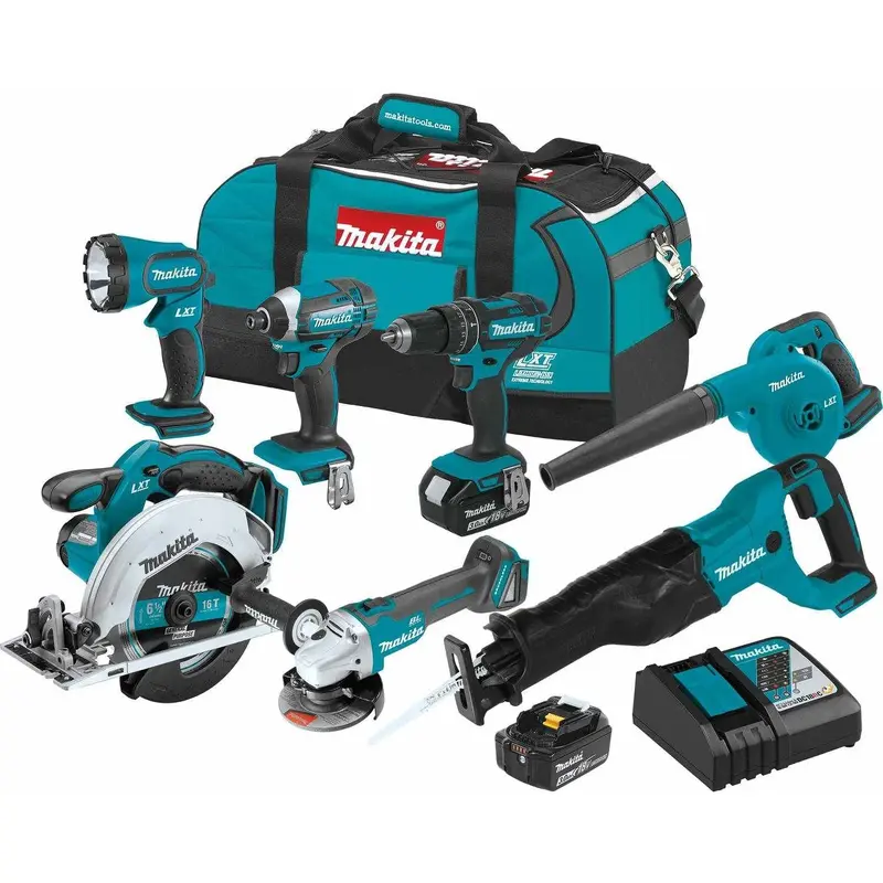 Makita XT706 18V LXT Lithium-Ion Cordless 7-Pc. Combo Kit (3.0Ah)