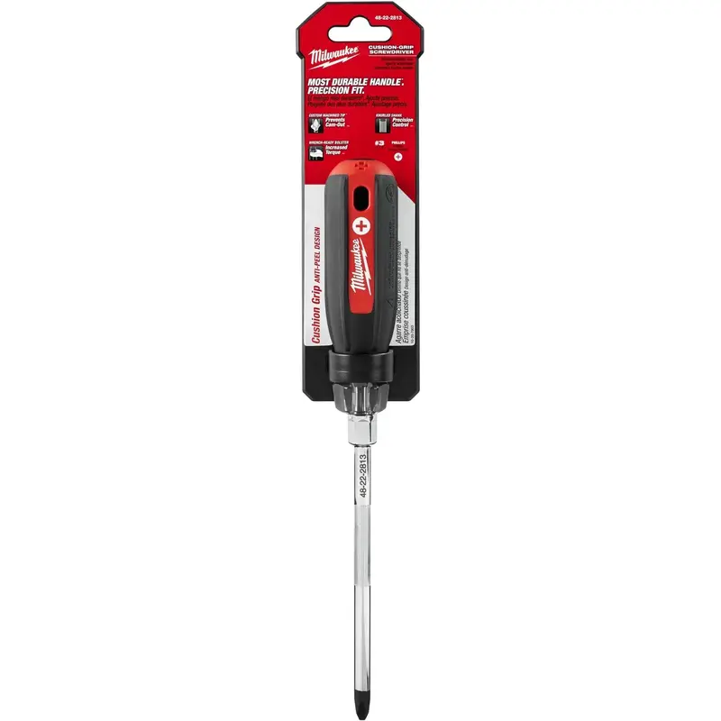 Milwaukee 48-22-2813 #3 Phillips - 6" Cushion Grip Screwdriver