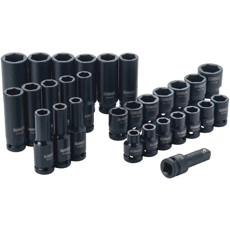 Dewalt DWMT19249 30 Piece 1/2-in Drive Combination Impact Socket Set 6 PT