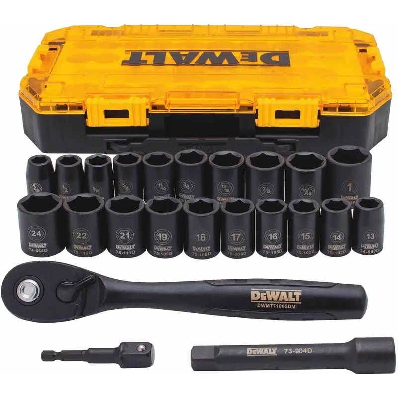Dewalt DWMT74739 23 Piece 1/2-in Drive Combination Impact Socket Set