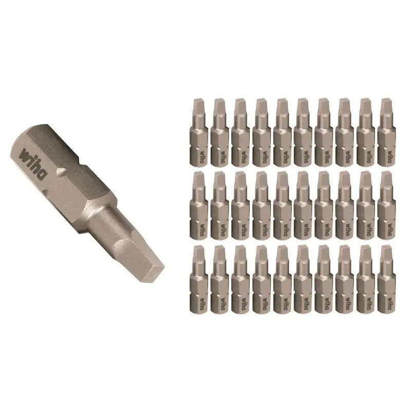 Wiha 72537 Square Contractor Bits #1 30-Piece