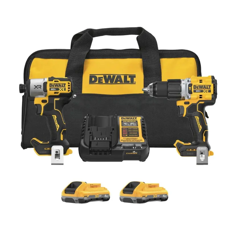 DeWALT DCK250QQ2 20V MAXXR 2-Tool Hammer Drill + Impact POWERPACK 4.0Ah Combo Kit