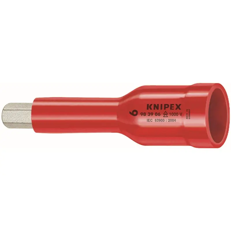 Knipex 98 49 08 Hex Socket, 1/2" Drive-1000V Insulated, 8 mm