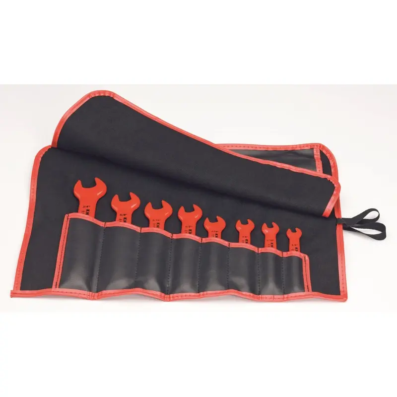 Knipex 98 99 13 S4 8 Pc Open End Wrench Set, SAE-1000V Insulated