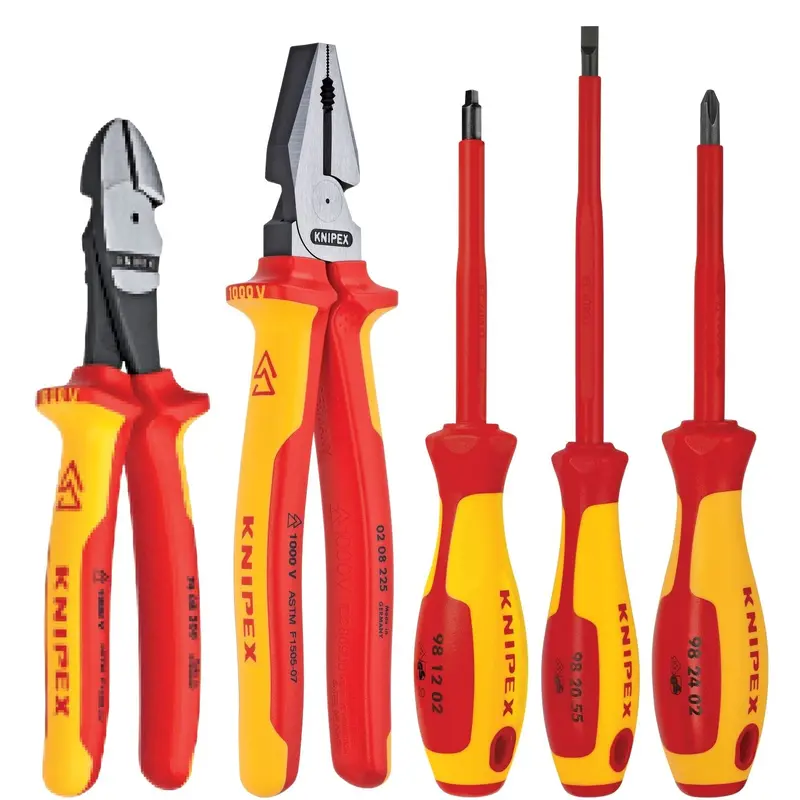 Knipex 9K 98 98 21 US 5 Pc Pliers and Screwdriver Tool Set-1000V Insulated