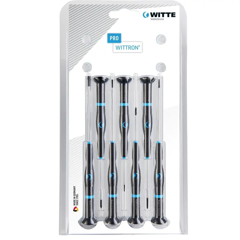 Witte 9T 89342 WITTRON 7 Pc Slotted And Phillips Set in Clamshell