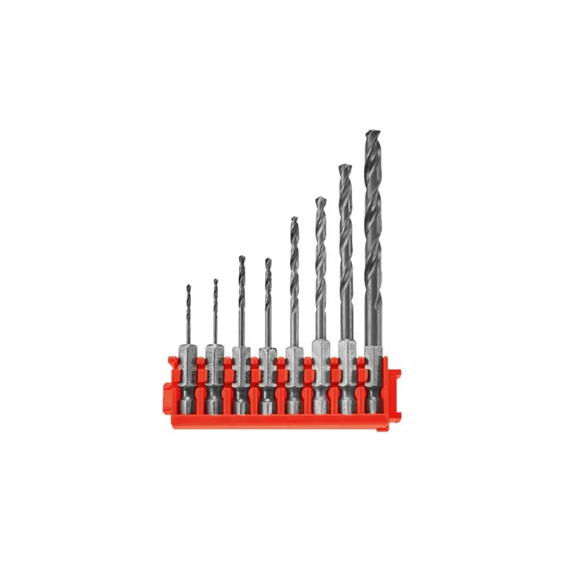 Bosch ITDDV08C 8-Piece Driven Impact Black Oxide Drill Bits w/ Clip for Custom Case System