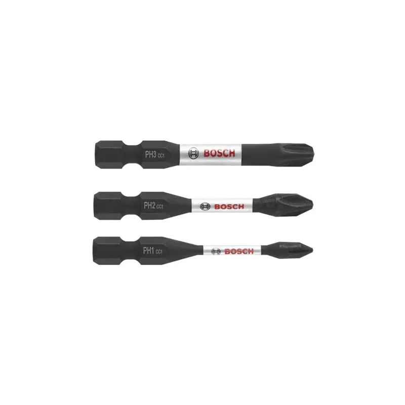Bosch ITDPHV203 3-Piece Driven 2-in. Impact Phillips Power Bit Set