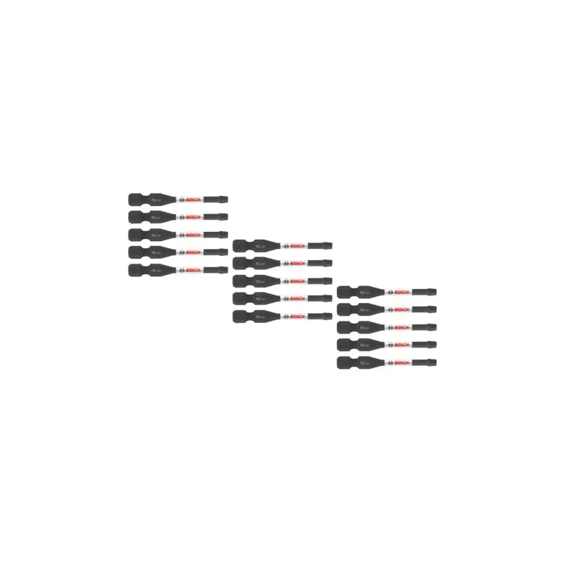 Bosch ITDSQ2215 15-Piece Driven 2-in. Impact Square #2 Power Bits